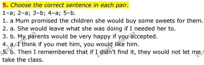 5. Choose the correct sentence in each pair. — ГДЗ робочий зошит Англійська мова 8 клас Гарет Джонс 2025