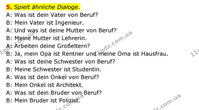 5. Spielt ähnliche Dialoge. — ГДЗ Німецька мова 6 клас Сотникова 2 рік (2023)