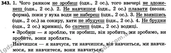 343 — ГДЗ Українська мова та читання 4 клас Захарійчук 2015