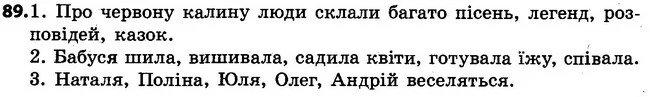 89 — ГДЗ Українська мова 4 клас Варзацька