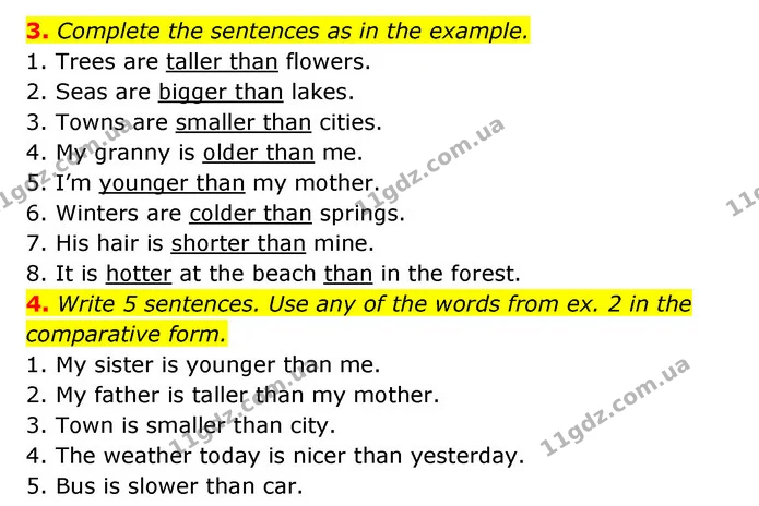 3. Complete the sentences as in the example. — ГДЗ Робочий зошит Англійська мова 5 клас Косован (Дж. Коста)