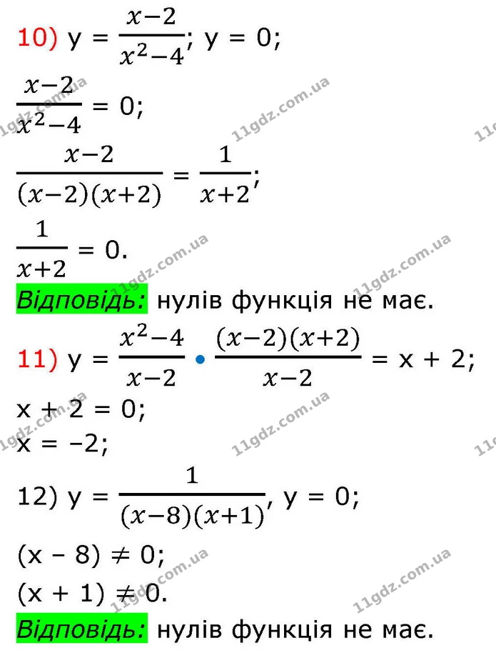 318. Знайдіть нулі функції. — частина 10 — ГДЗ Алгебра 9 клас Тарасенкова