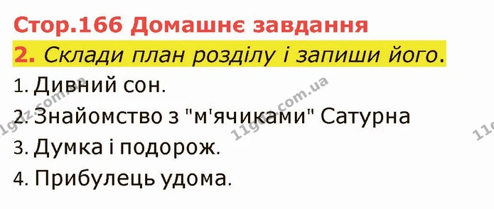 Стор. 166 — Стр.166 (ДЗ) — ГДЗ Українська література 5 клас Коваленко — ГДЗ Українська література 5 клас Коваленко