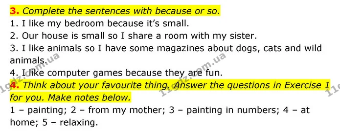 3. Complete the sentences with because or so. — ГДЗ робочий зошит Англійська мова 6 клас Prepare