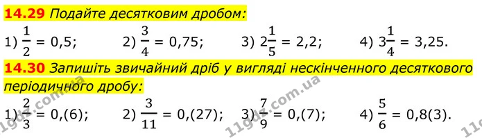 14.29 Подайте десятковим дробом: — ГДЗ Алгебра 8 клас Істер