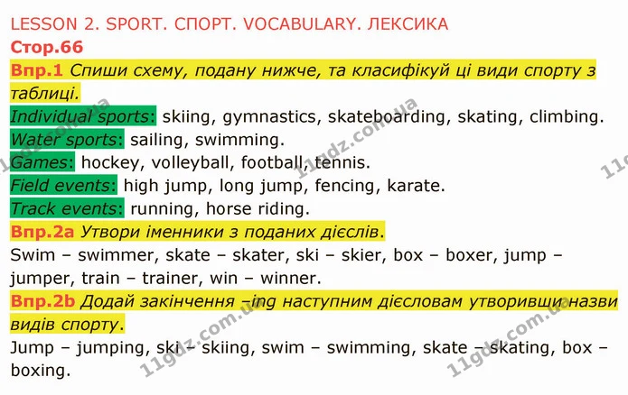 Стор. 66 — 1-2 — ГДЗ Англійська мова 6 клас Карпюк 2014 — ГДЗ Англійська мова 6 клас Карпюк 2014