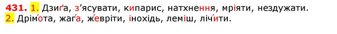 431. 1. Запишіть слова, розкриваючи дужки та прибираючи риску. — ГДЗ Українська мова 5 клас Єрмоленко 2018