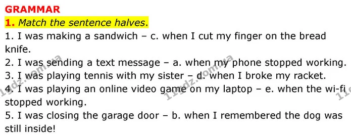 1. Match the sentence halves. — ГДЗ робочий зошит Англійська мова 7 клас Prepare