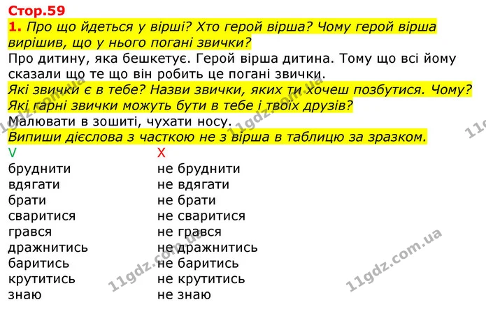 1. Про що йдеться у вірші? Хто герой вірша? Чому герой вірша вирішив, що у нього погані звички? — ГДЗ Українська мова та читання 3 клас Большакова 1-2 ч.