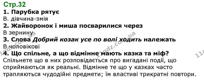 Стор. 32 — 1-4 — ГДЗ Українська література 5 клас Авраменко 2018 — ГДЗ Українська література 5 клас Авраменко 2018