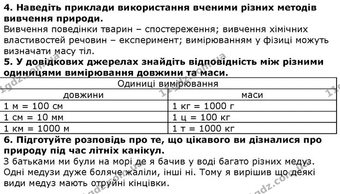 4. Наведіть приклади використання вченими різних методів вивчення природи. — ГДЗ Природознавство 5 клас Ярошенко