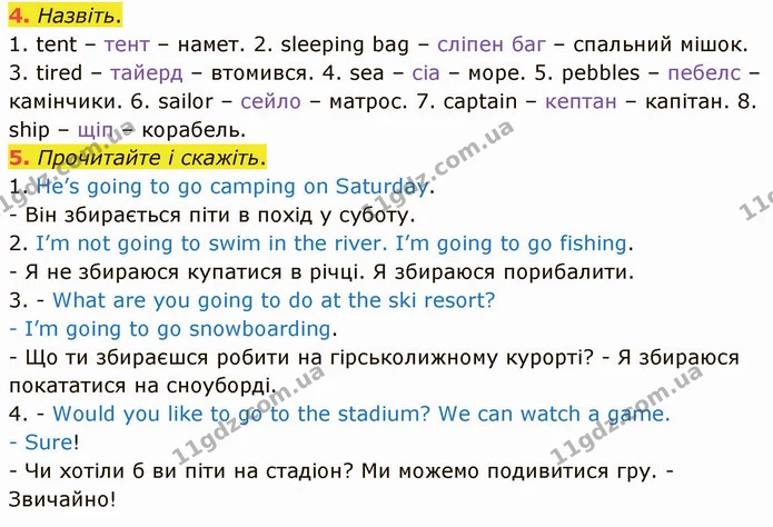 4. Назвіть. — ГДЗ Англійська мова 4 клас Мітчелл 2026