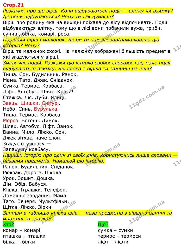 Розкажи, про що вірш. Коли відбуваються події — влітку чи взимку? Де вони відбуваються? Чому ти так думаєш? — ГДЗ Українська мова 2 клас Большакова 1 ч. - 2 ч.