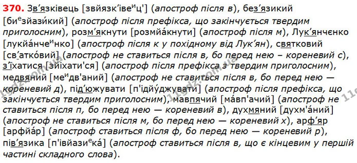 370 — ГДЗ Українська мова 5 клас Глазова 2018 — ГДЗ Українська мова 5 клас Глазова 2018