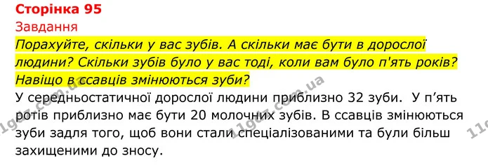 Стор. 95 — 1 — ГДЗ Біологія 8 клас Тагліна — ГДЗ Біологія 8 клас Тагліна