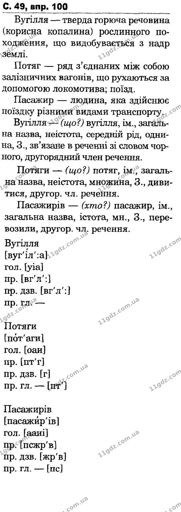 100 — ГДЗ Українська мова та читання 4 клас Захарійчук 2015