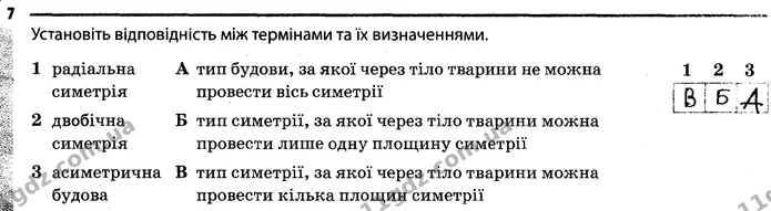 Стор. 43 — 7 — ГДЗ Робочий зошит Біологія 7 клас Задорожний — ГДЗ Робочий зошит Біологія 7 клас Задорожний