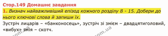 Стор. 149 — Стр.149 (ДЗ) — ГДЗ Українська література 5 клас Коваленко — ГДЗ Українська література 5 клас Коваленко