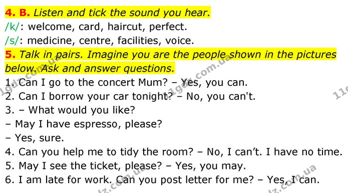 4. B. Listen and tick the sound you hear. — ГДЗ Англійська мова 6 клас Мітчелл