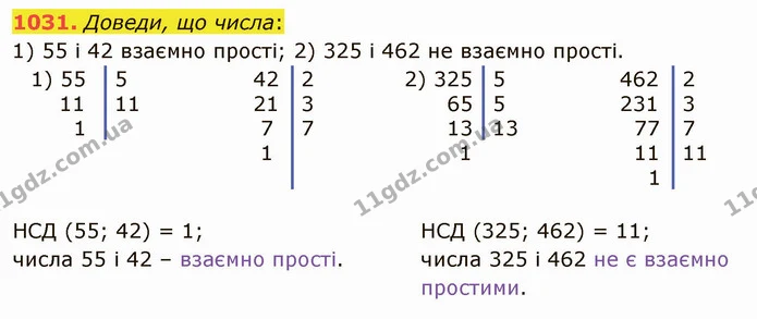 1031. Доведи, що числа: — ГДЗ Математика 5 клас Істер 2022