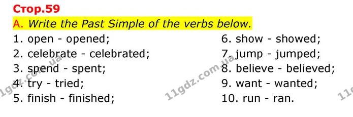 A. Write the Past Simple of the verbs below. — ГДЗ Зошит граматика Англійська мова Мітчелл