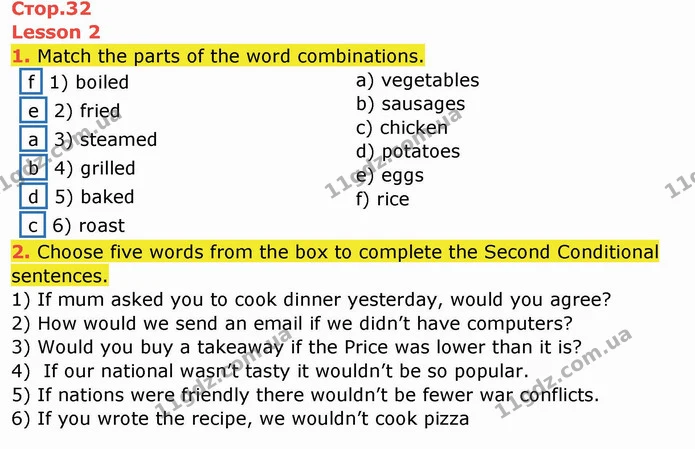 1. Match the parts of the word combinations. — ГДЗ Робочий зошит англійська мова 10 клас Ходаковська