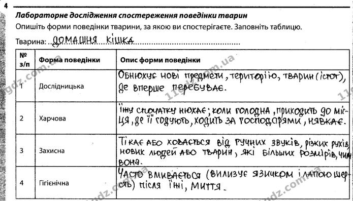 Стор. 56 — 4 — ГДЗ Робочий зошит Біологія 7 клас Задорожний — ГДЗ Робочий зошит Біологія 7 клас Задорожний