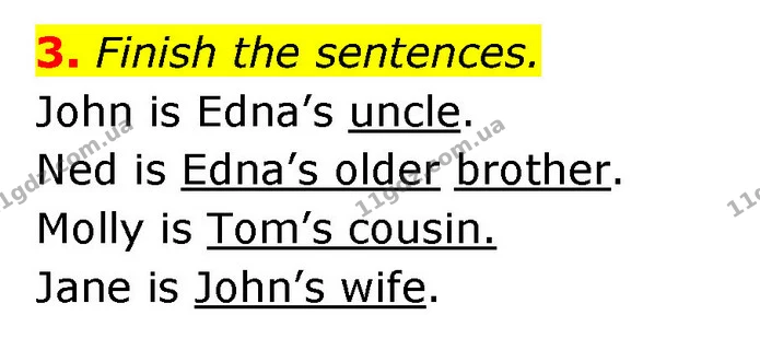 3. Finish the sentences. — ГДЗ Робочий зошит Англійська мова 6 клас Карпюк