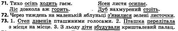 71-73 — ГДЗ Українська мова 4 класс Хорошковська, Воскресенська 2015