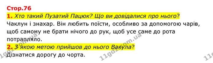 1. Хто такий Пузатий Пацюк? Що ви довідалися про нього? — ГДЗ Зарубіжна література 6 клас Ніколенко