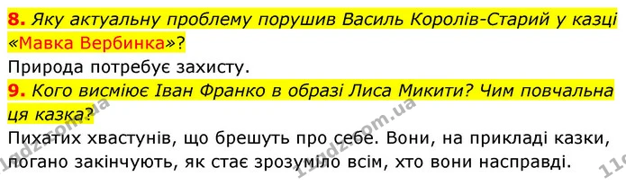 8. Яку актуальну проблему порушив Василь Королів-Старий у казці «Мавка Вербинка»? — ГДЗ Українська література 5 клас Заболотний
