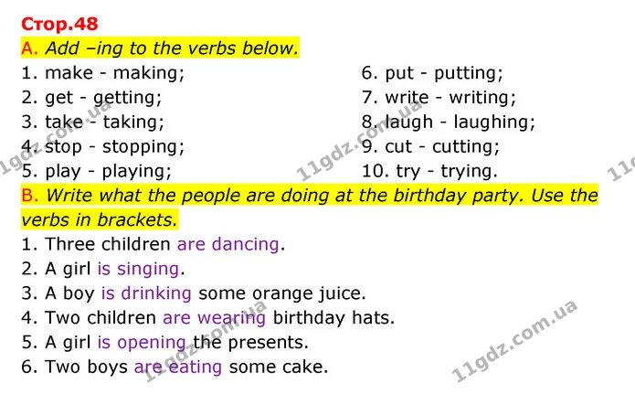 A. Add –ing to the verbs below. — ГДЗ Зошит граматика Англійська мова Мітчелл