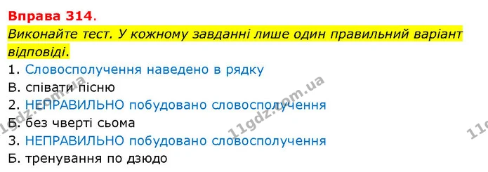 Виконайте тест. У кожному завданні лише один правильний варіант відповіді. — ГДЗ Українська мова 5 клас Літвінова