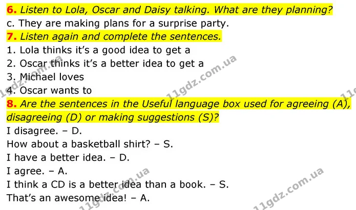 6. Listen to Lola, Oscar and Daisy talking. What are they planning? — ГДЗ Англійська мова 6 клас Коста (Prepare 6)