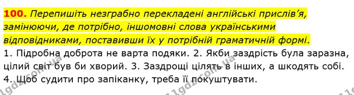 100 — ГДЗ Українська мова 5 клас Глазова 2018 — ГДЗ Українська мова 5 клас Глазова 2018