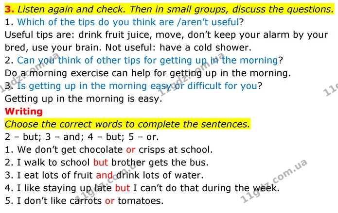 3. Listen again and check. Then in small groups, discuss the questions. — ГДЗ Англійська мова 6 клас Коста (Prepare 6)