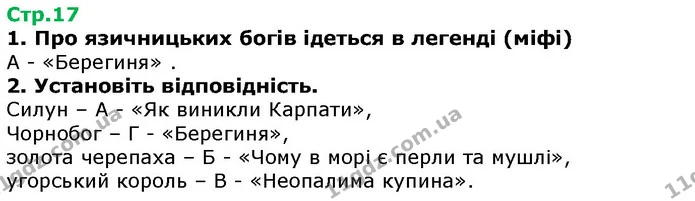 Стор. 17 — 1-2 — ГДЗ Українська література 5 клас Авраменко 2018 — ГДЗ Українська література 5 клас Авраменко 2018