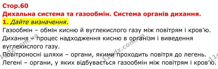 1. Дайте визначення. — ГДЗ Робочий зошит Біологія 8 клас Кулініч