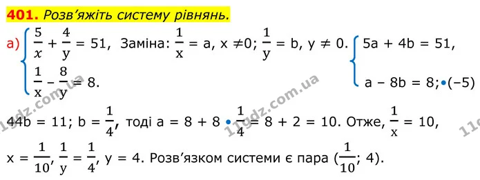 401 (а) — ГДЗ Алгебра 8 клас Бевз — ГДЗ Алгебра 8 клас Бевз