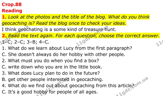 1. Look at the photos and the title of the blog. What do you think — ГДЗ Англійська мова 7 клас Коста
