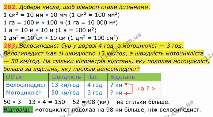282. Добери числа, щоб рівності стали істинними. — ГДЗ Математика 4 клас Оляницька