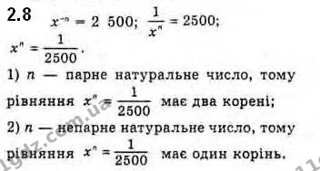 2.8. Знайдіть проміжки знакосталості функції: — ГДЗ Алгебра 10 клас Мерзляк 2018 (Поглиблений)