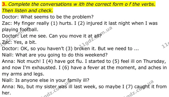 3. Complete the conversations w ith the correct form o f the verbs. — ГДЗ Англійська мова 8 клас Стайрінг (Prepare)