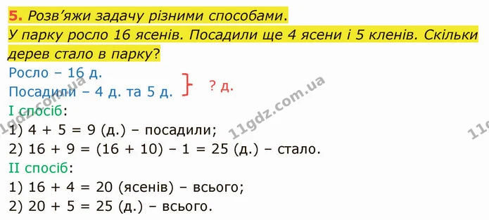 5. Розв’яжи задачу різними способами. — ГДЗ Математика 3 клас Логачевська 1-2 ч.