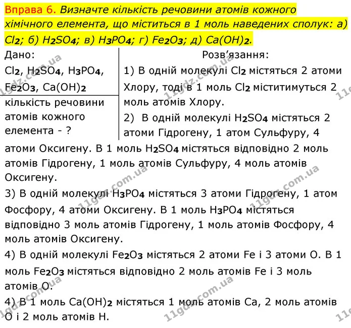 §22 Впр.6 — ГДЗ Хімія 8 клас Григорович 2021 — ГДЗ Хімія 8 клас Григорович 2021