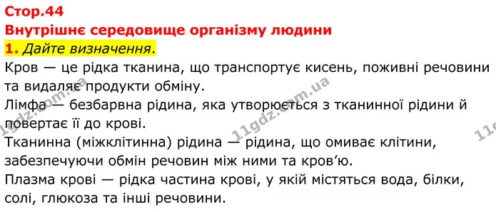 1. Дайте визначення. — ГДЗ Робочий зошит Біологія 8 клас Кулініч