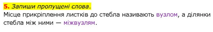 5. Запиши пропущені слова. — ГДЗ робочий зошит Біологія 7 клас Тагліна