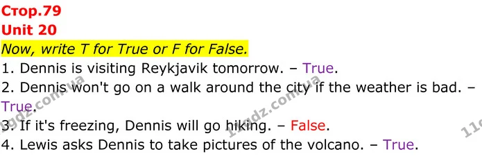 Now, write T for True or F for False. — ГДЗ граматика Англійська мова 7 клас Мітчелл