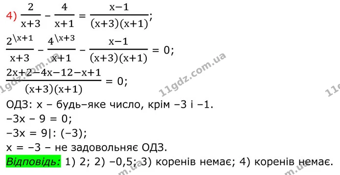254. Розв’яжіть рівняння: — частина 4 — ГДЗ Алгебра 8 клас Тарасенкова