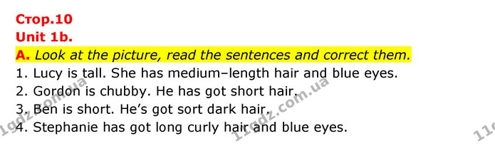 A. Look at the picture, read the sentences and correct them. — ГДЗ Робочий зошит Англійська мова 6 клас Мітчелл